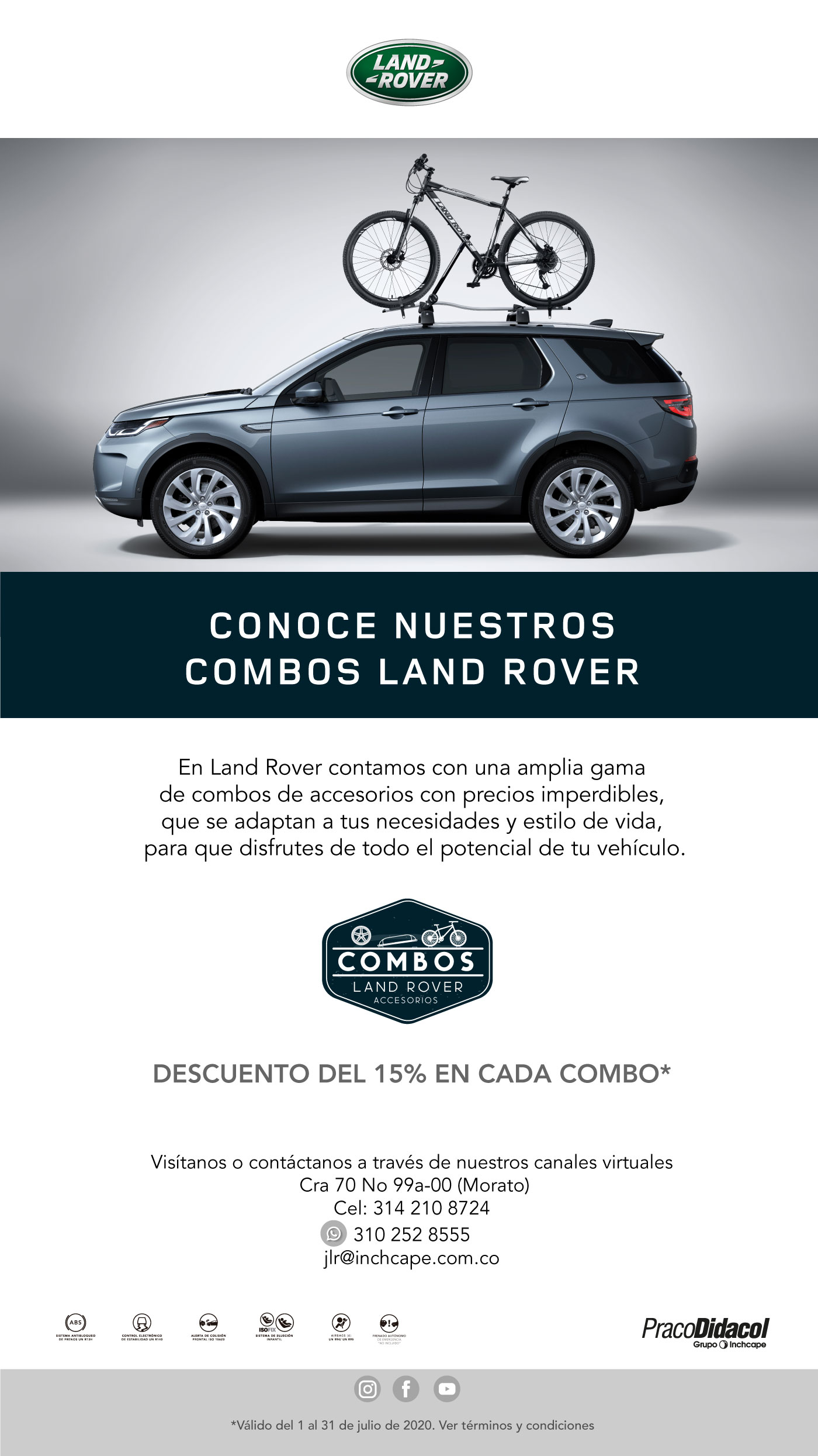 COMBO DE ACCESORIOS LAND ROVER